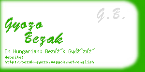 gyozo bezak business card